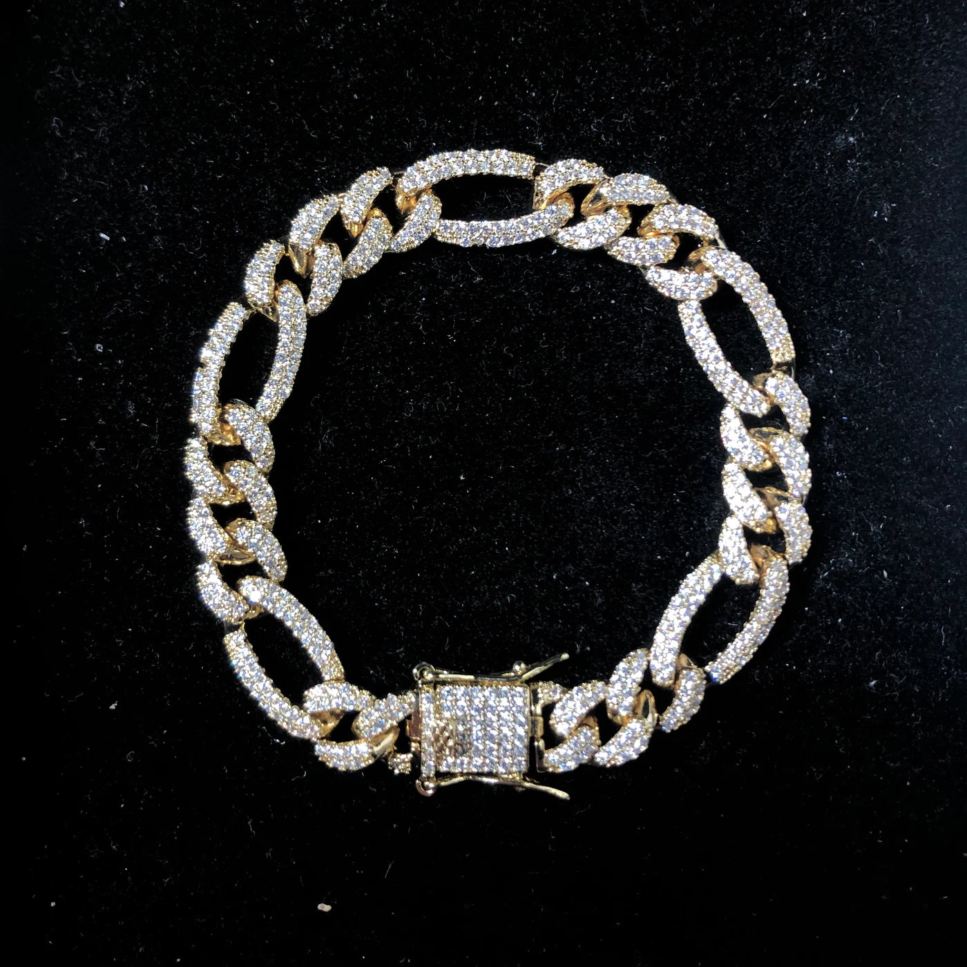 10mm Iced Figaro Bracelet